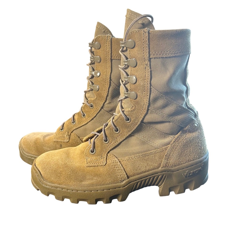 CM8899 Mens 6.5 Soft Toe 8" Hot Weather Suede Military Lace up Boot Vibram Soles